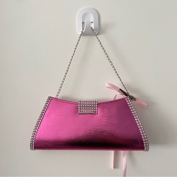 Vintage Metallic PInk Party Bag/Clutch - Picture 2 of 10